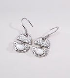Layered Seashell Mother-of-Pearl Dangle Earrings, 18K White Gold-Plated S925 Silver | BUCKLE Collective