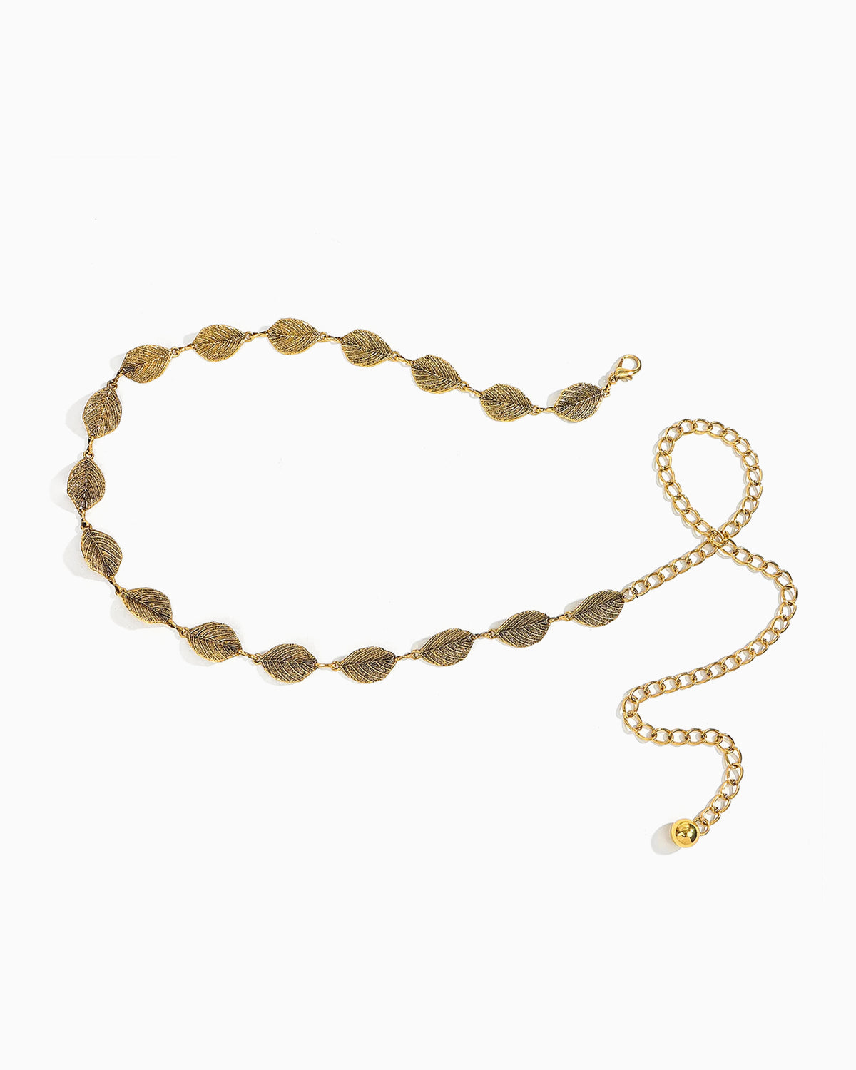 Women's BOHO Style Gold Leaf Chain Belt