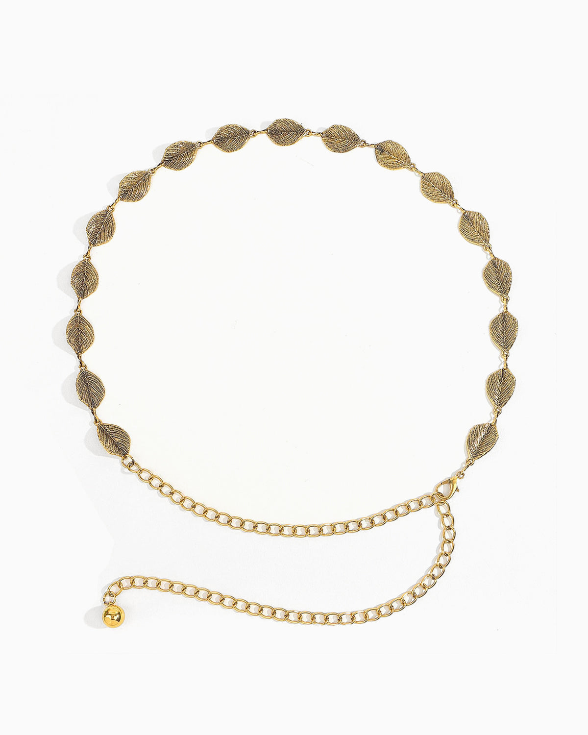 Women's BOHO Style Gold Leaf Chain Belt