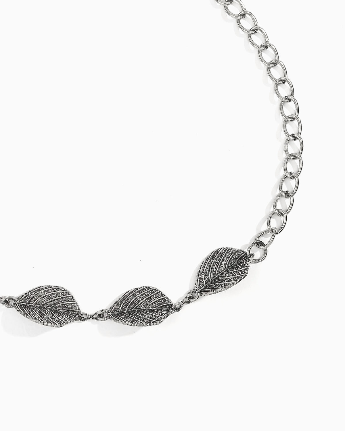 Women's BOHO Style Silver Leaf Chain Belt
