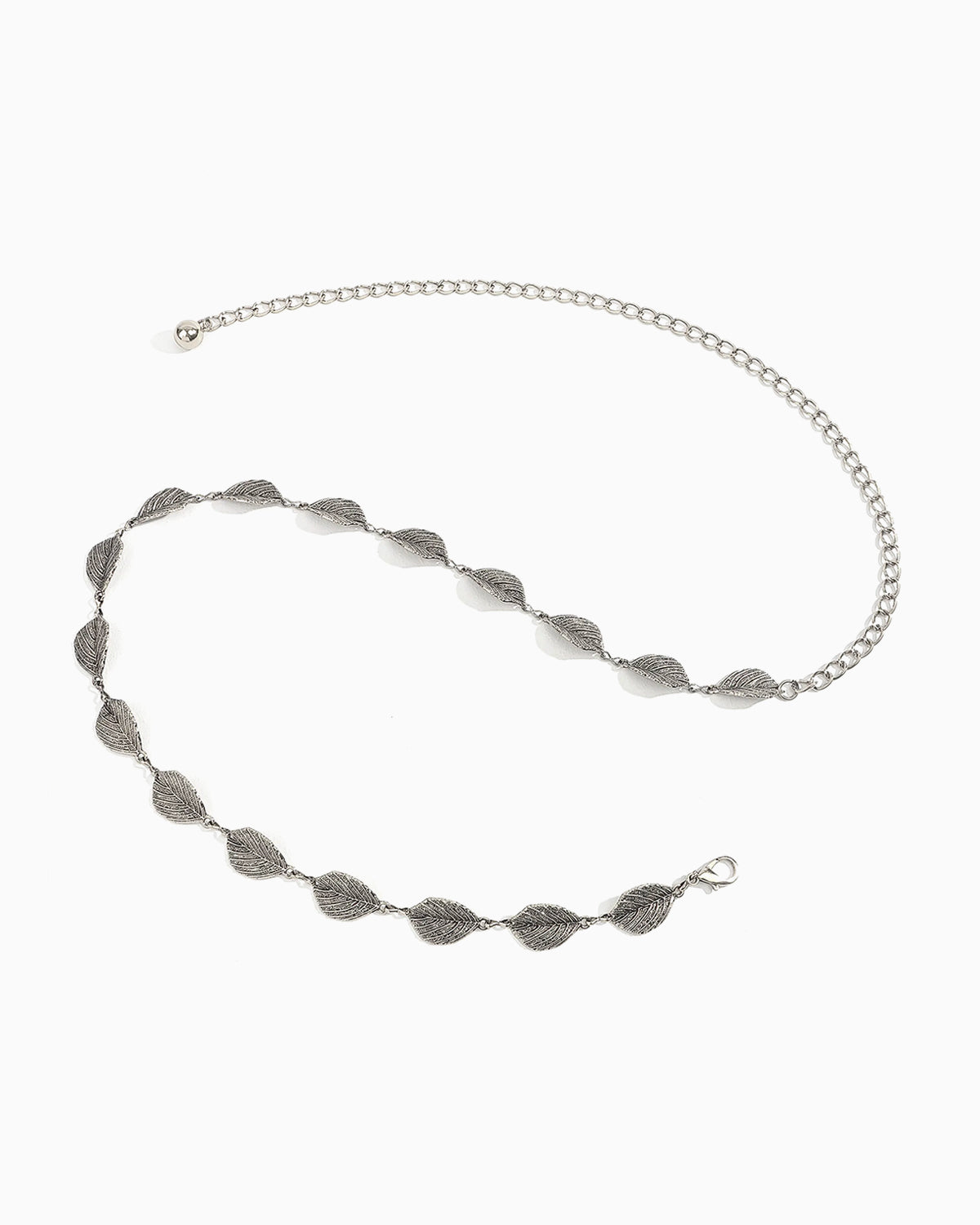 Women's BOHO Style Silver Leaf Chain Belt