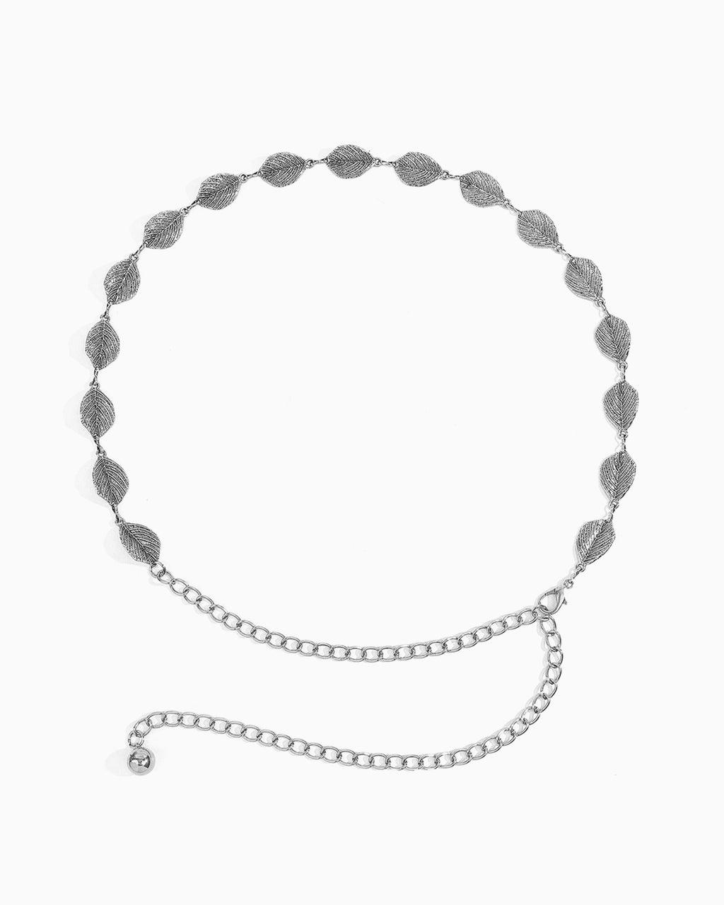 Women's BOHO Style Silver Leaf Chain Belt