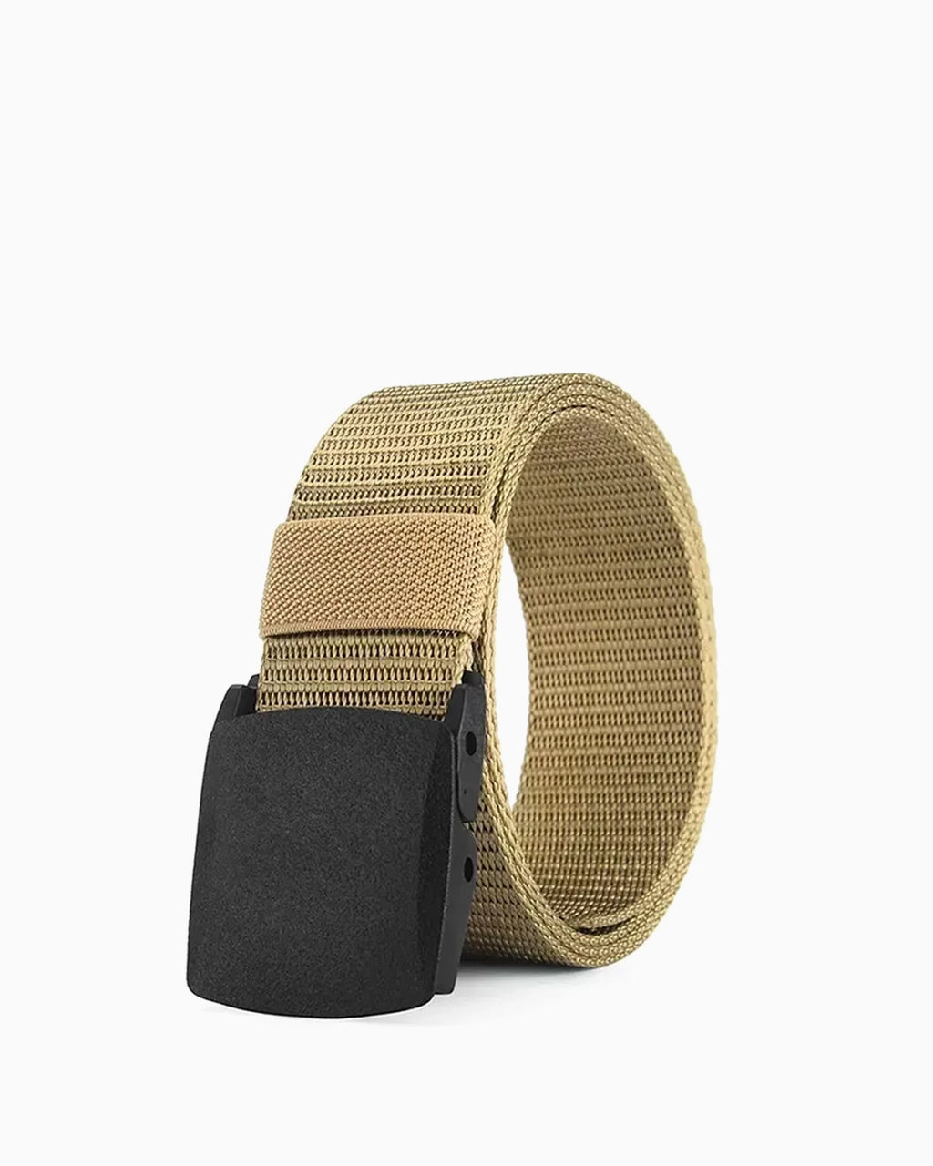 Men's Active & Outdoor Lightweight Tactical Nylon Belt, Khaki