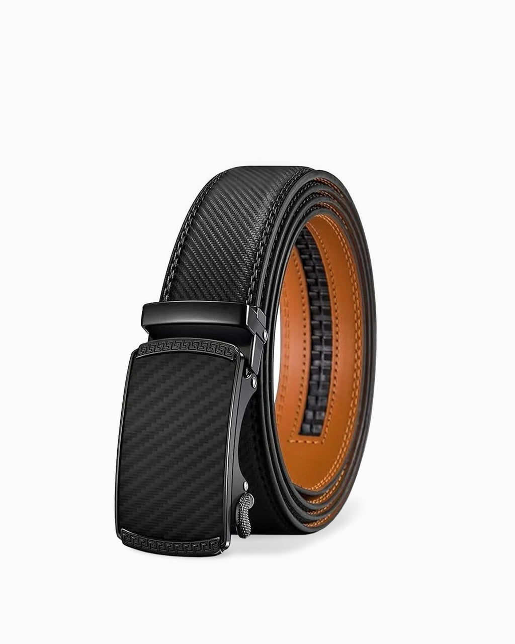 Men's Business Carbon-Textured Ratchet Belt