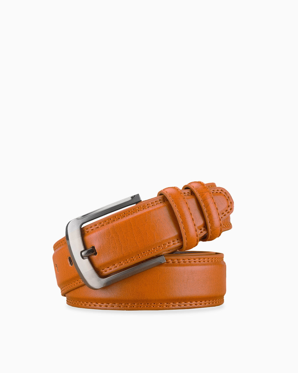 Men's Essential Genuine Leather Orange Belt