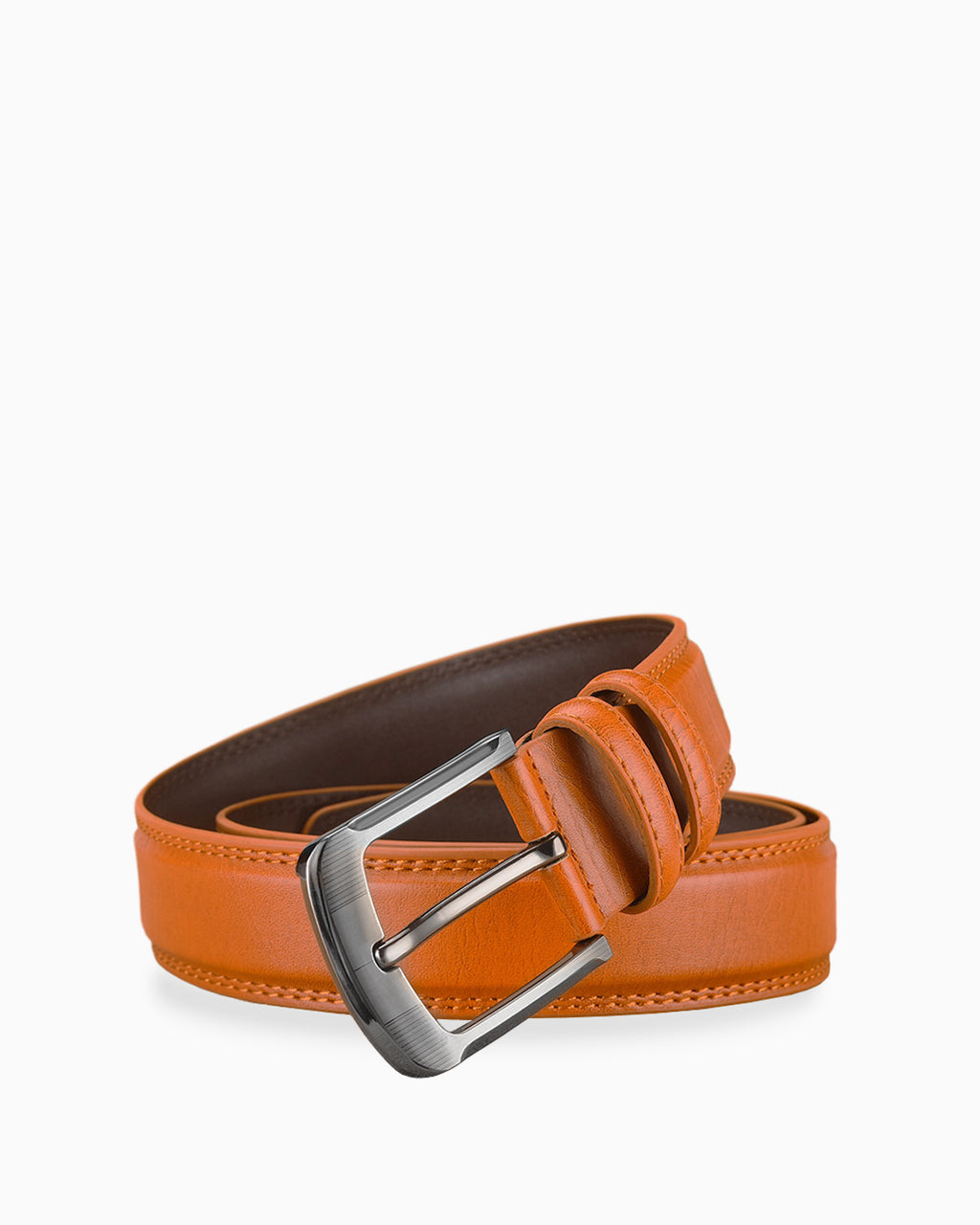 Men's Essential Genuine Leather Orange Belt