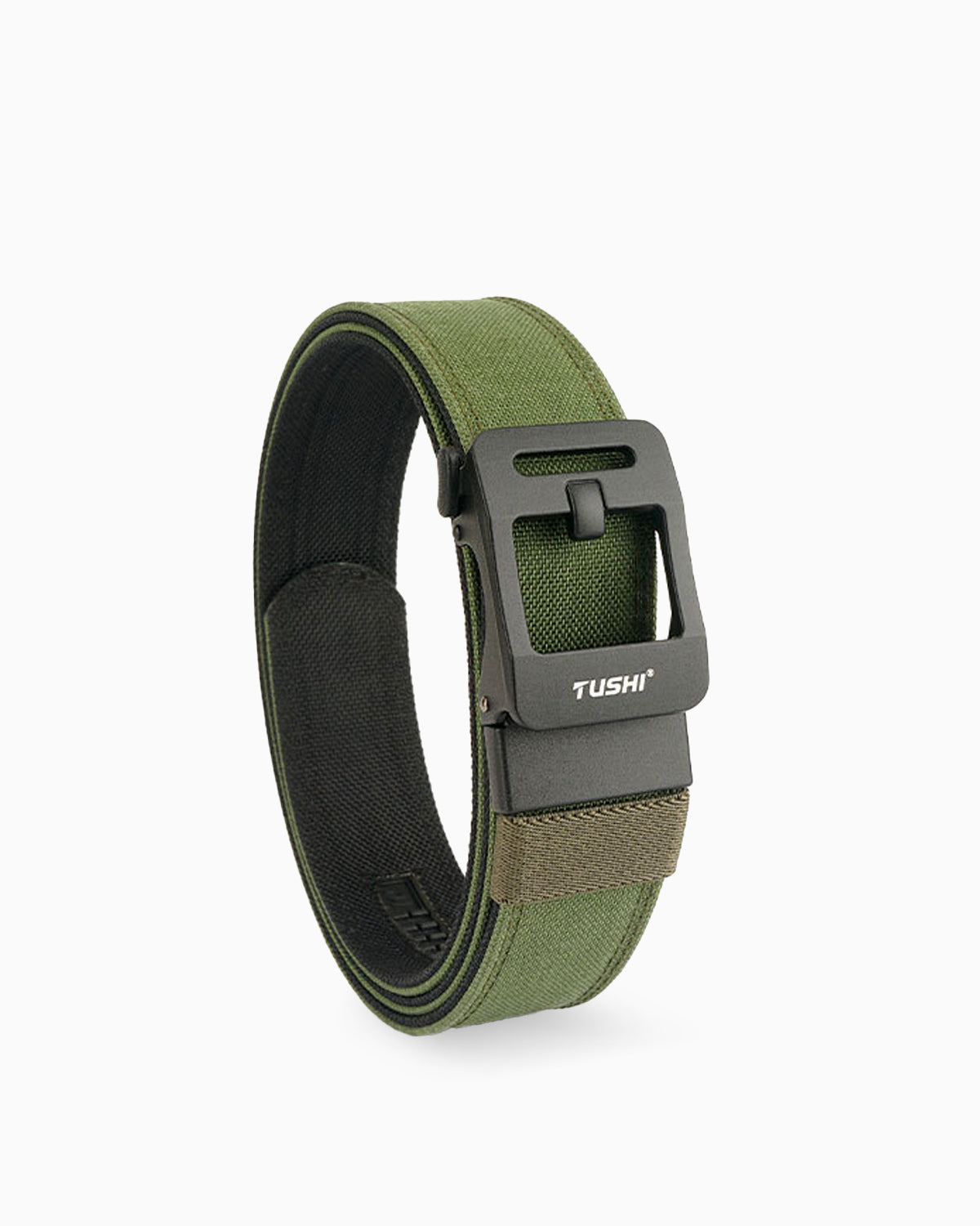 Men's Outdoor Green Belt with Quick-Release Buckle