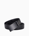 Men's Classic Genuine Leather Ratchet Belt with Matte Black Buckle