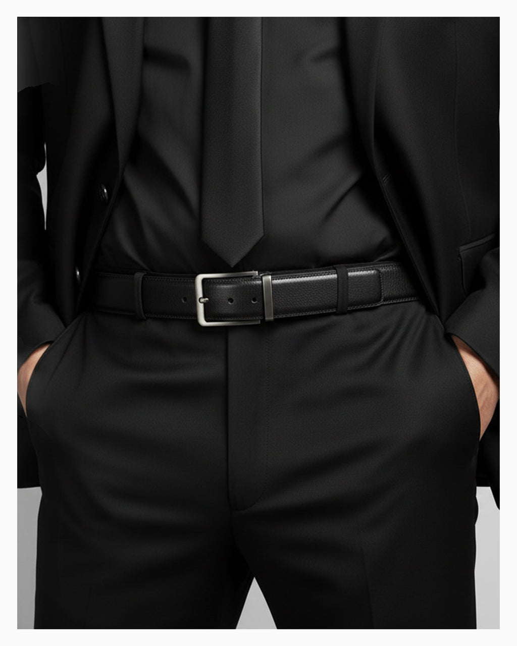 Men's Classic Genuine Leather Black Ratchet Belt