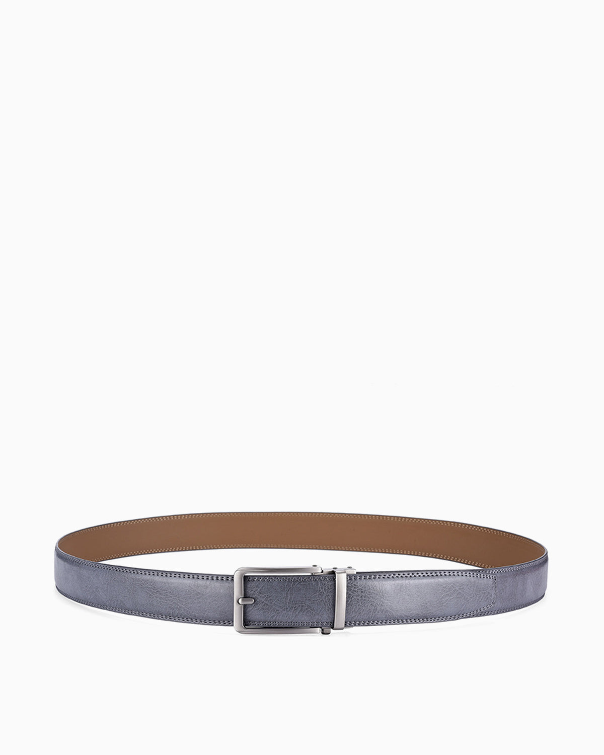 Men's Classic Genuine Leather Gray Ratchet Belt