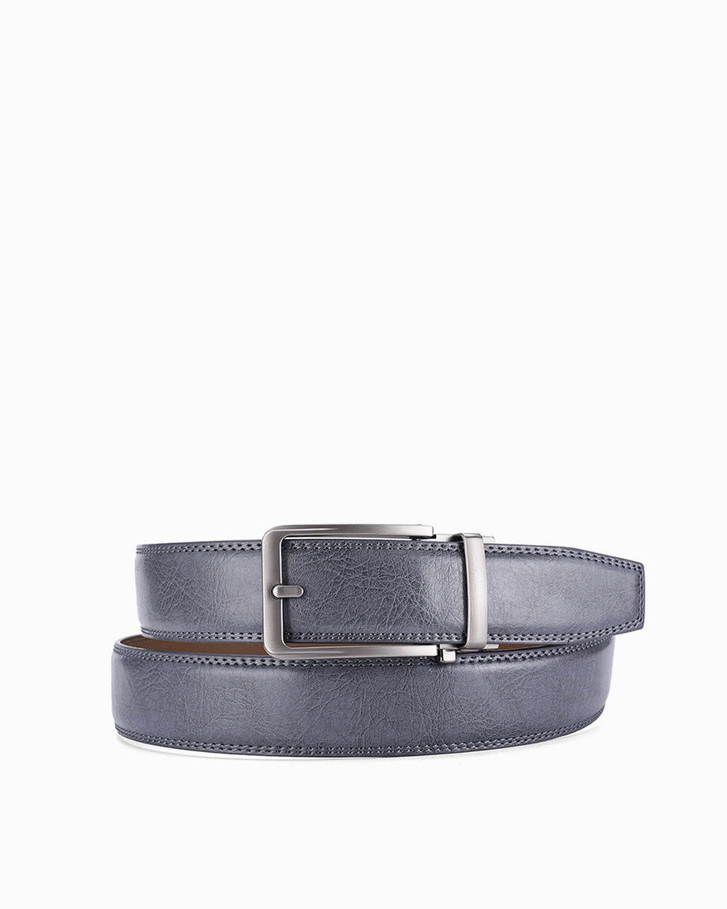 Men's Classic Genuine Leather Gray Ratchet Belt