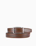 Men's Classic Genuine Leather Yellowish Brown Ratchet Belt