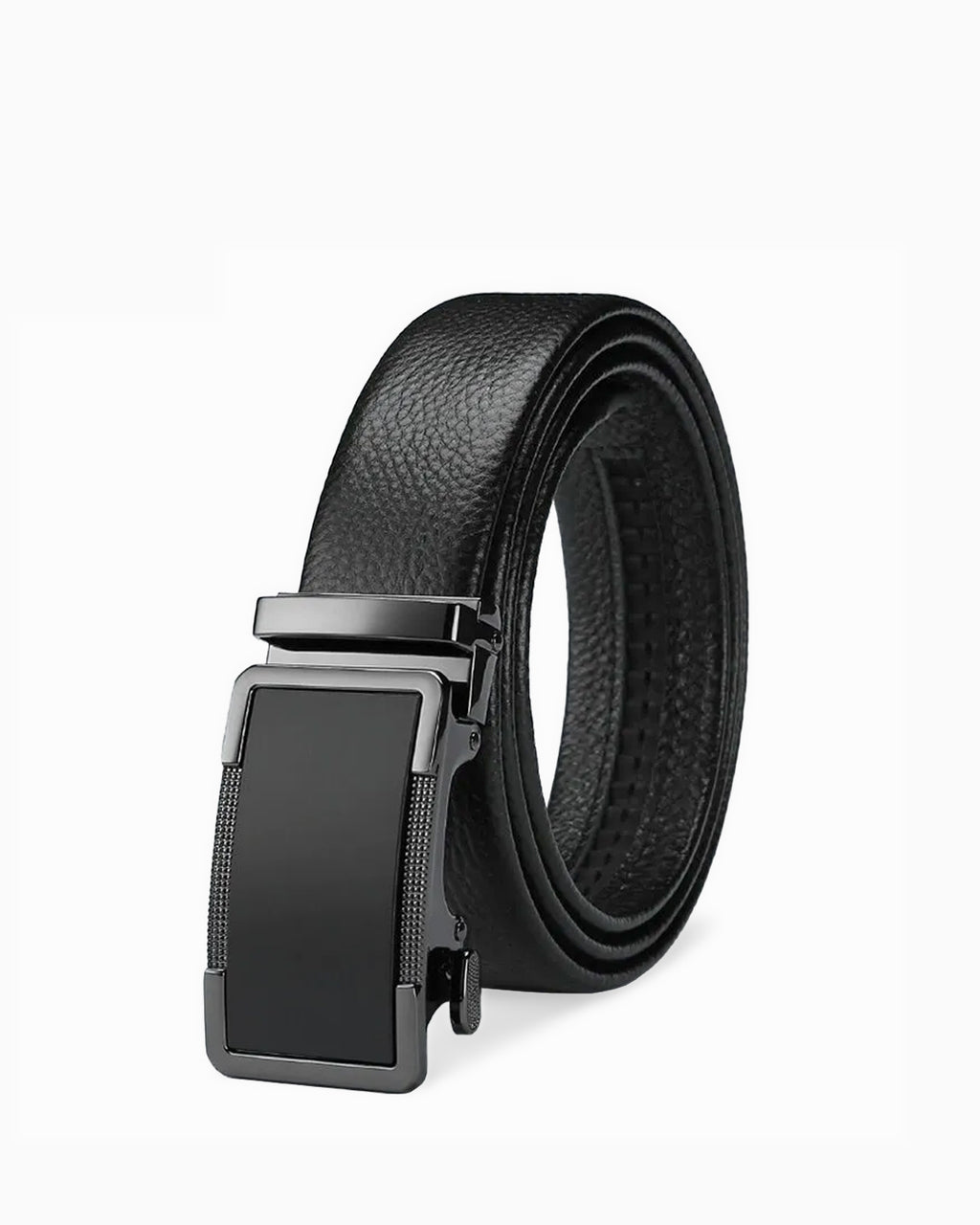 Men's Business Casual Genuine Leather  Black Ratchet Belt