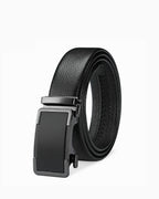 Men's Business Casual Genuine Leather  Black Ratchet Belt