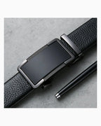 Men's Business Casual Genuine Leather  Black Ratchet Belt