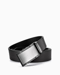 Men's Genuine Leather Ratchet Black Belt with Silver Metallic Buckle | BUCKLE Collective