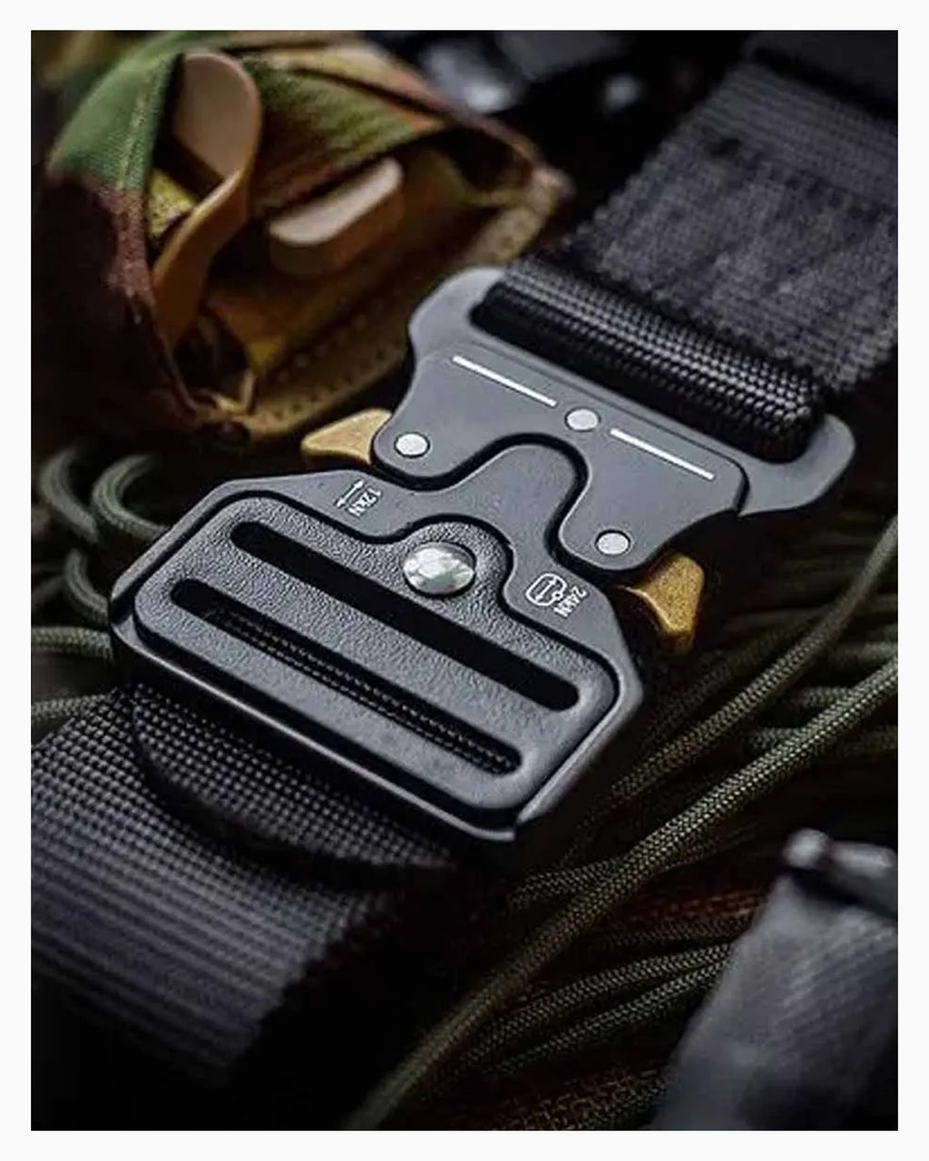 Heavy-Duty Performance Tactical Black Belt with Cobra Buckle