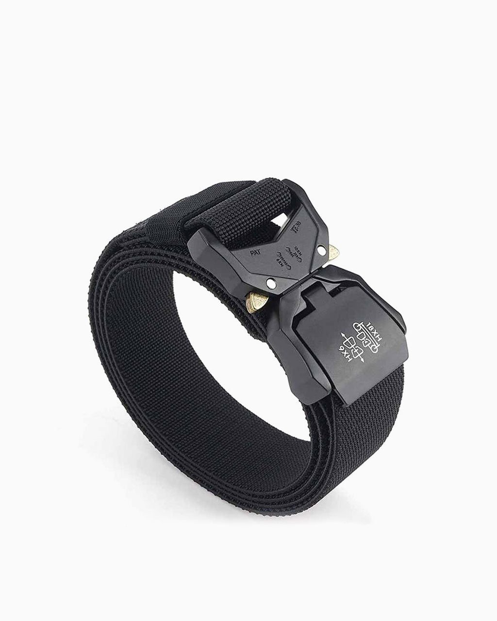 Tactical Elastic Heavy-Duty Black Belt with Quick-Release Buckle