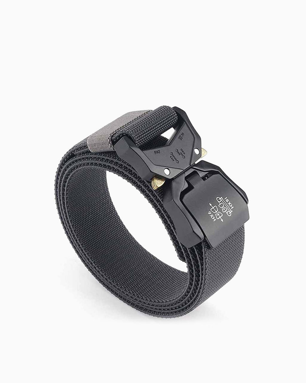 Tactical Elastic Heavy-Duty Dark Gray Belt with Quick-Release Buckle