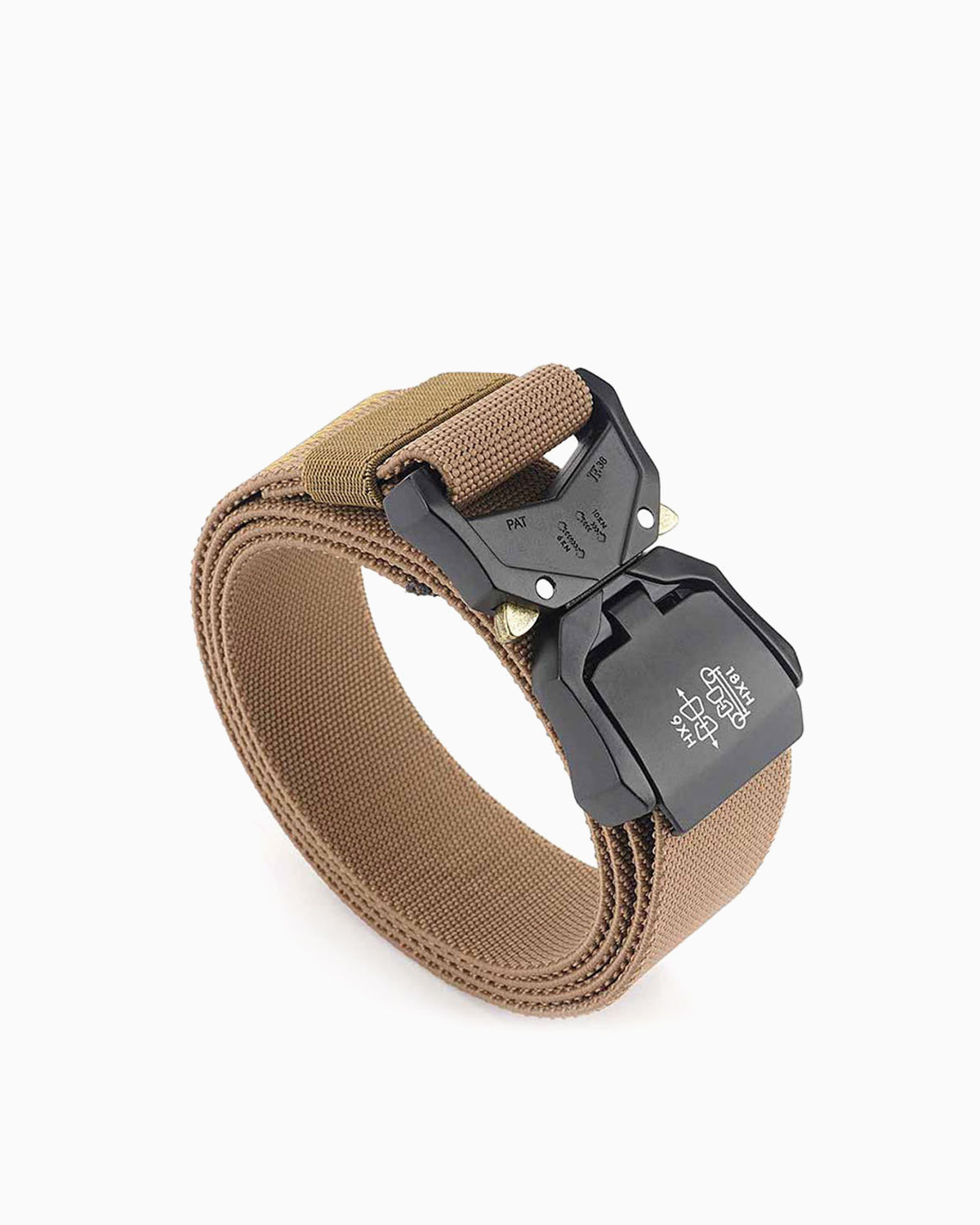 Tactical Elastic Heavy-Duty Khaki Belt with Quick-Release Buckle