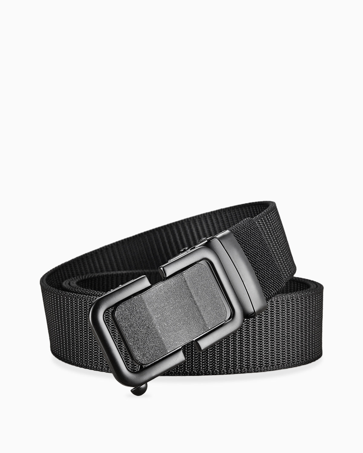 Men's Heavy-Duty Tactical Nylon Woven Black Belt with Quick-Release Metal Buckle