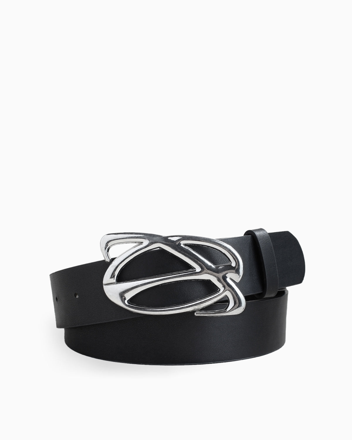 Y2K Unisex Designer Belt with Artistic Silver Buckle