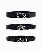 Y2K Unisex Designer Belts with Artistic Buckle