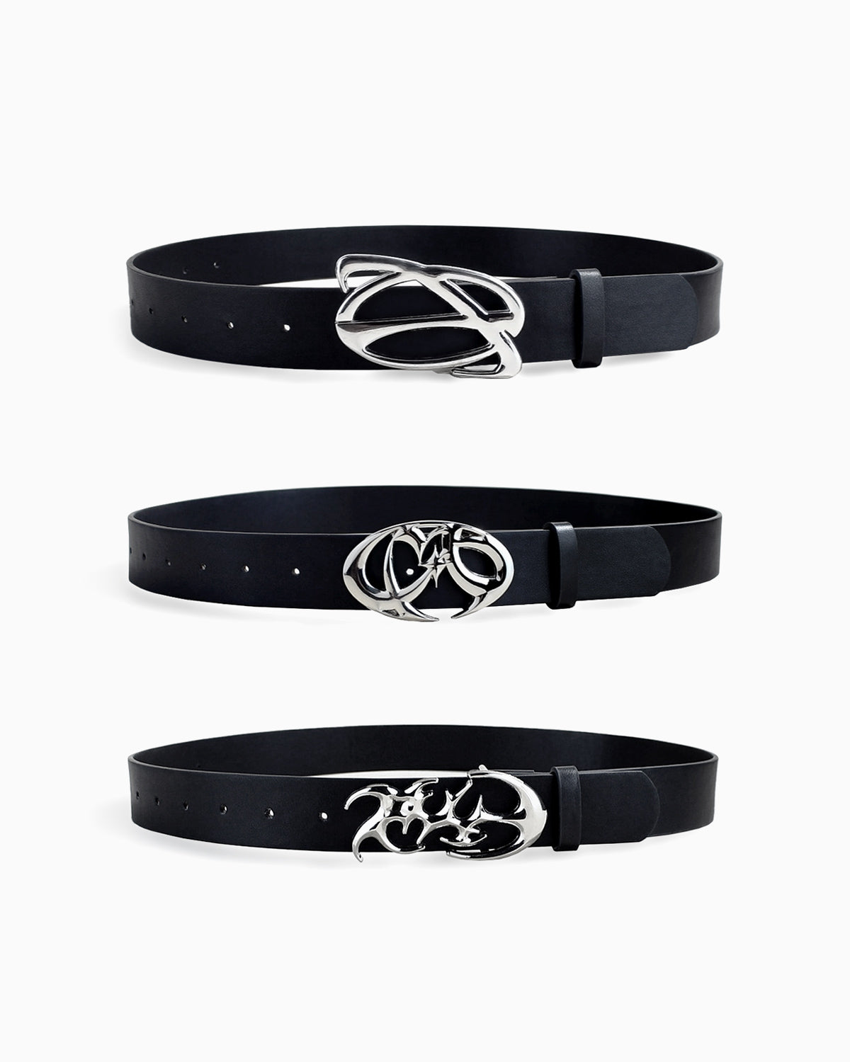 Y2K Unisex Designer Belts with Artistic Buckle