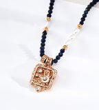 18K Gold-Plated S925 Sterling Silver Star Wish Lapis & Pearl Pendant Necklace