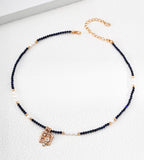 18K Gold-Plated S925 Sterling Silver Star Wish Lapis & Pearl Pendant Necklace