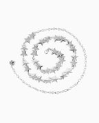 Women's Star Charm Silver Chain Belt