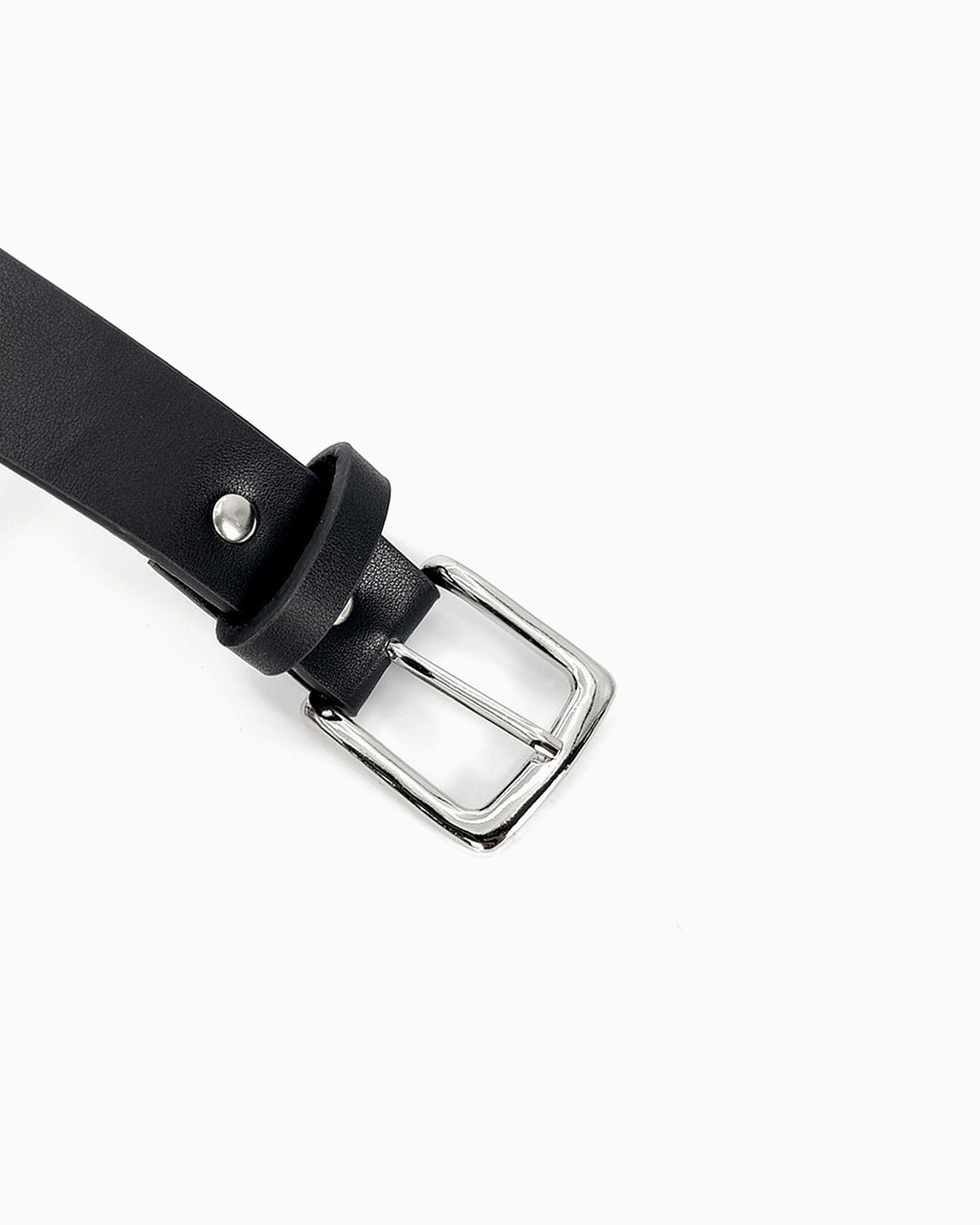 Edgy Statement Studded Belt with Eyelet Accents, Black with silver hardware