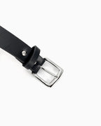 Edgy Statement Studded Belt with Eyelet Accents, Black with silver hardware
