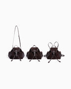 Espresso-Brown Suede Leather Backpack by BUCKLE Collective