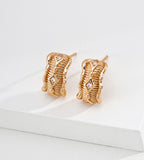 Contemporary Antique Filigree Half-Hoop Studs