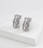 Contemporary Antique Filigree Half-Hoop Studs