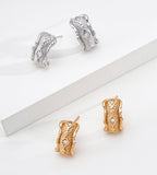 Contemporary Antique Filigree Half-Hoop Studs