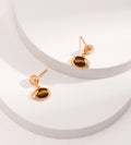 The Solstice Tiger's Eye Inlay Drops 18K Gold-Plated on S925 Silver