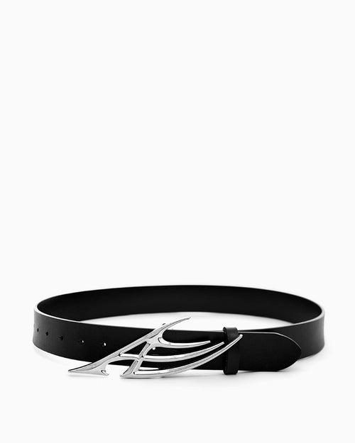 Men's Avant-Garde Cyberpunk Thorn Design Genuine Leather Belt with Titanium Buckle