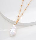 Tide-Kissed Baroque Pearl Pendant Necklace 18K Gold-Plated S925 Silver
