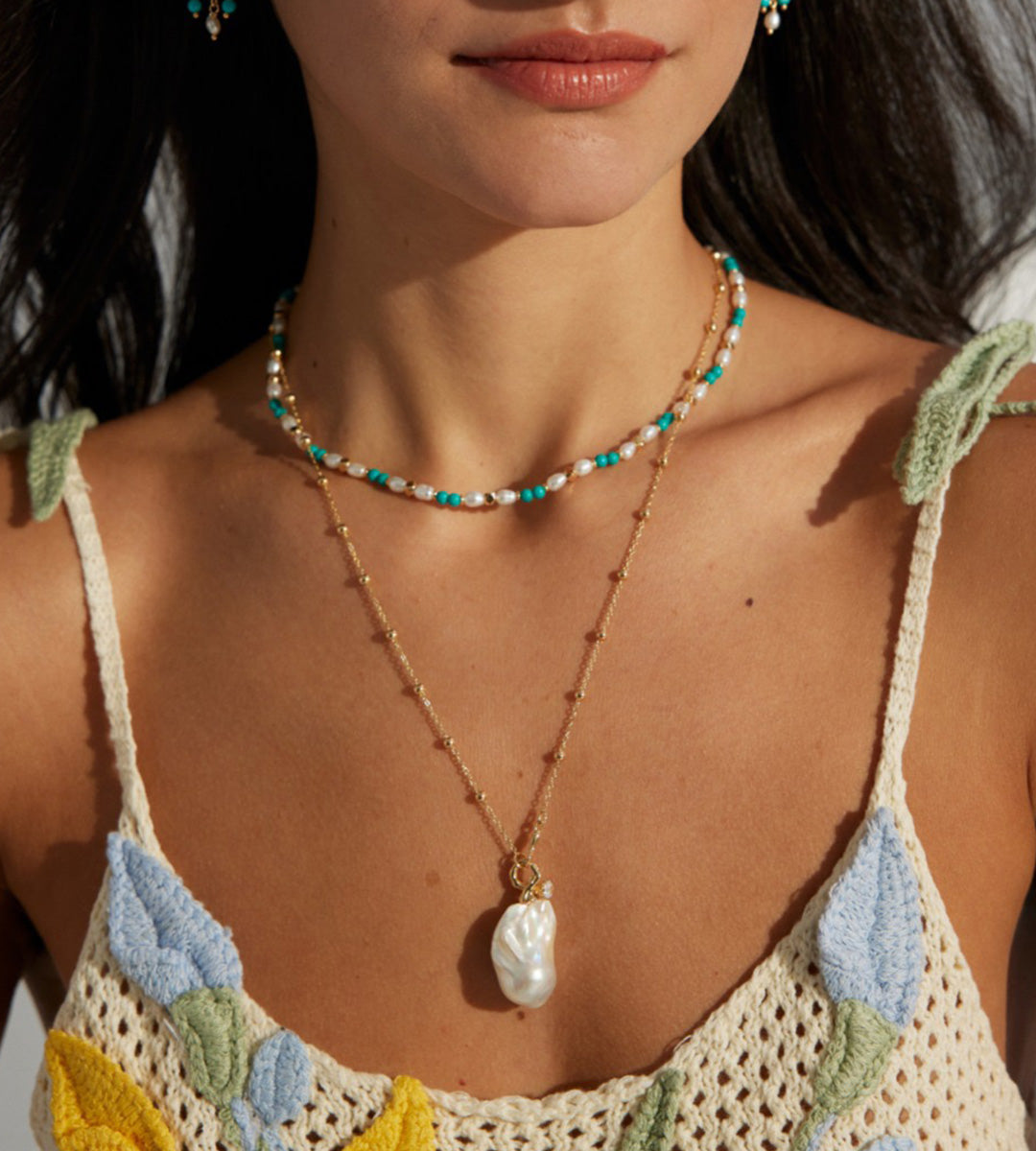 Women's Jewellery, Pearl Necklaces, Rings, Pearl Earrings, 18K Gold Plated on S925 Sterling Silver