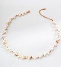 Verve Freshwater Pearl & Textured Gold Chain Necklace