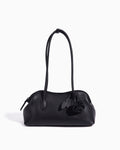 Women's Black Genuine Leather Shoulder Bag with Zip Closure & Leather Tassel | BUCKLE Collective Women's Bags