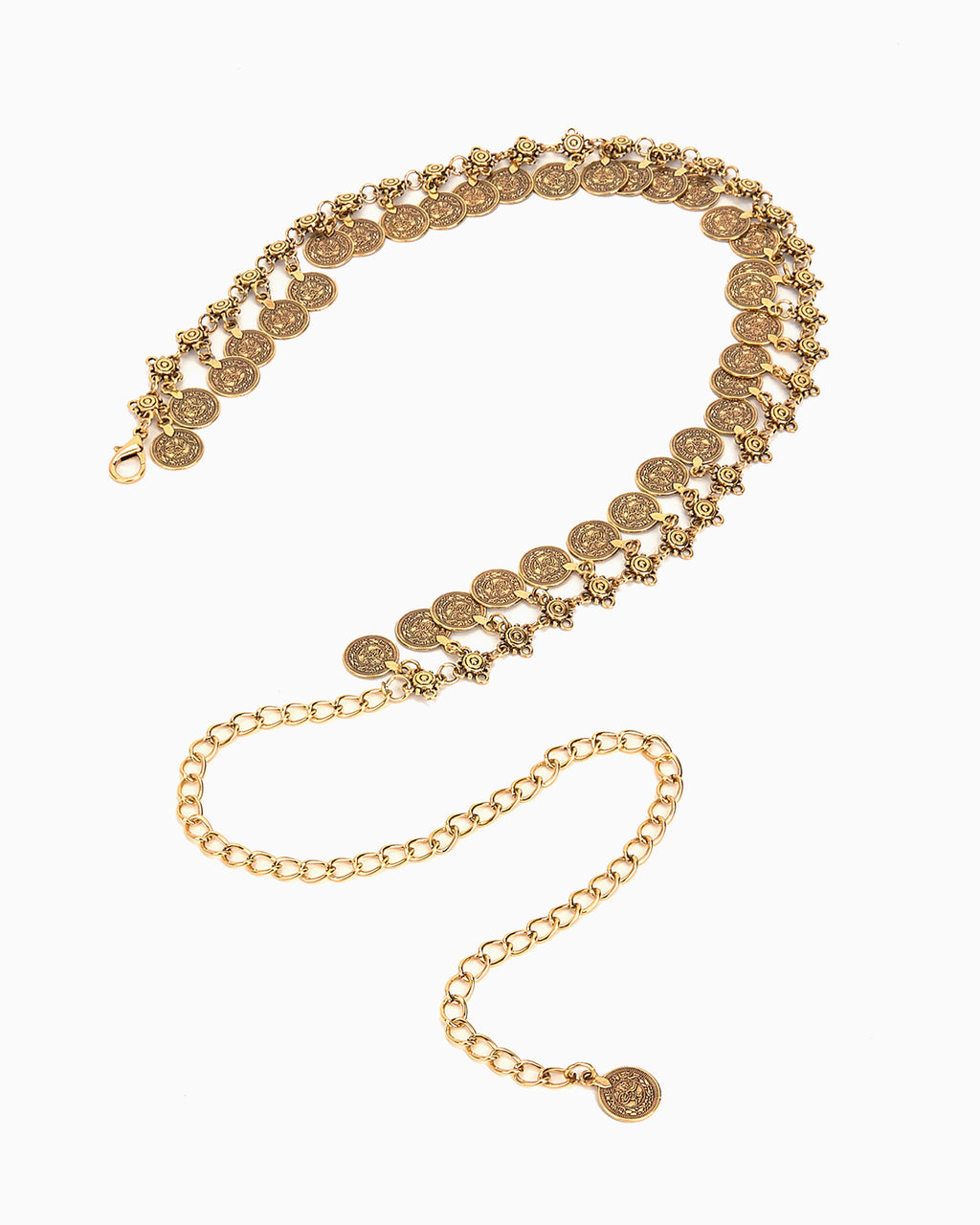 Women's Bohemian Gold Medallion Waist Chain Belt