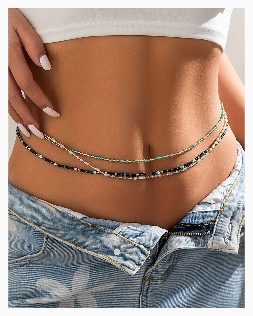 Women's Bohemian Summer Style Beaded Wrap Belt