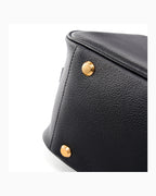 Bottom details of Genuine Leather Baguette Shoulder Bag