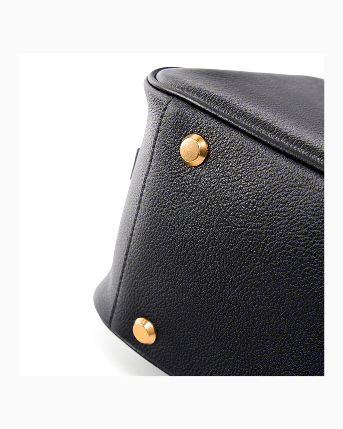 Bottom details of Genuine Leather Baguette Shoulder Bag