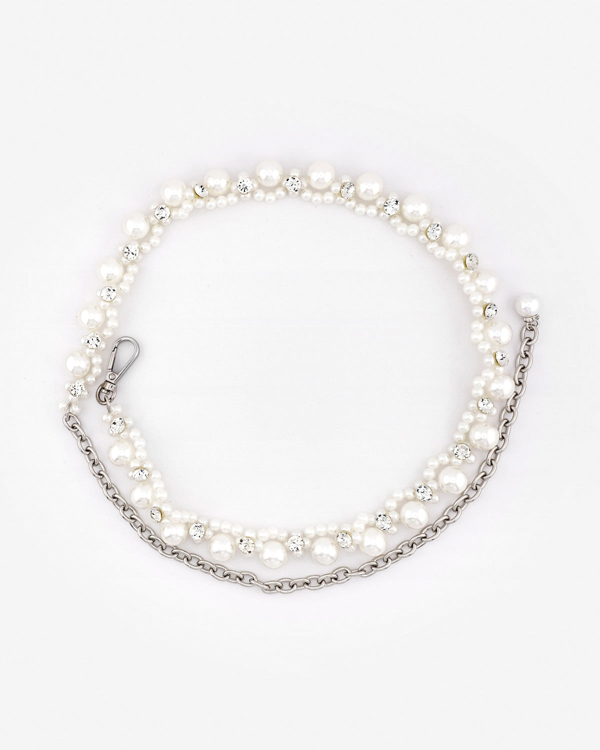 Women's Pearl & Crystal Chain Belt, Bridal chain belt