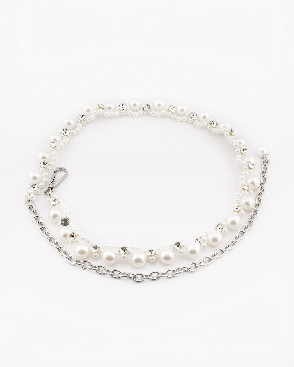 Women's Pearl & Crystal Chain Belt, Bridal chain belt