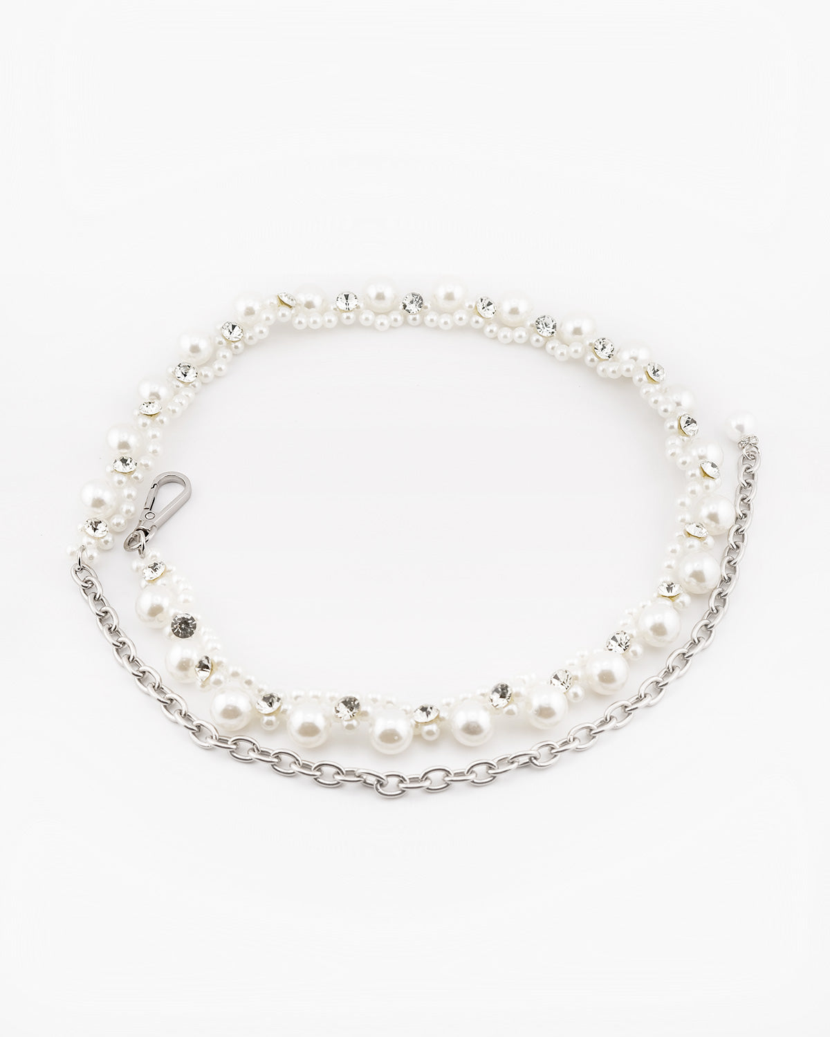 Women's Pearl & Crystal Chain Belt, Bridal chain belt